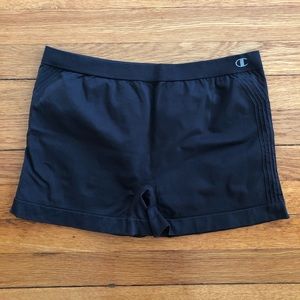 Champion Black Double Dry Spandex Shorts, L